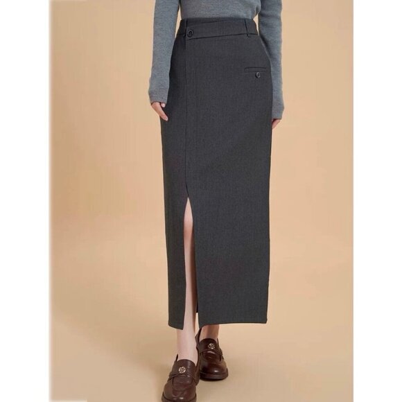 Elegant skirt high waist long shapely skirt